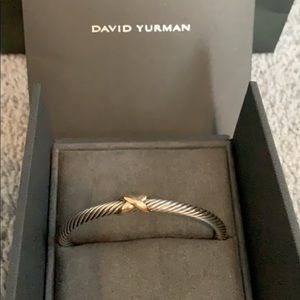 David Yurman X Bracelet with Gold